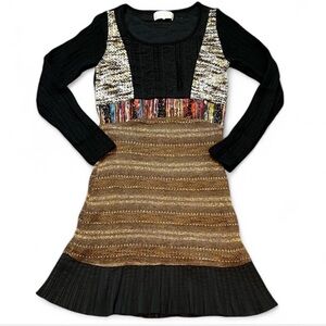 Esha Designer Eclectic Sweater Dress, S